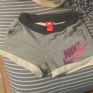 Grey Nike sweat shorts